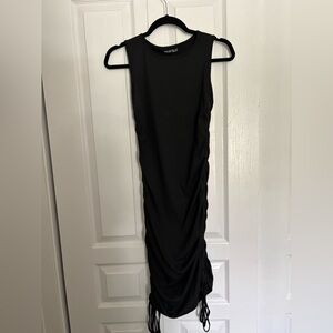 SHEIN Black Ribbed Dress